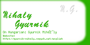 mihaly gyurnik business card